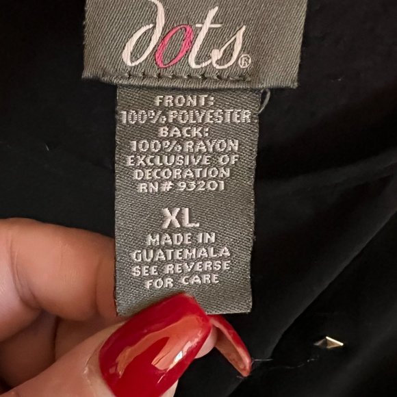 Dot's Black Sheer Front Tank with Gold Square Studs - Picture 4 of 6